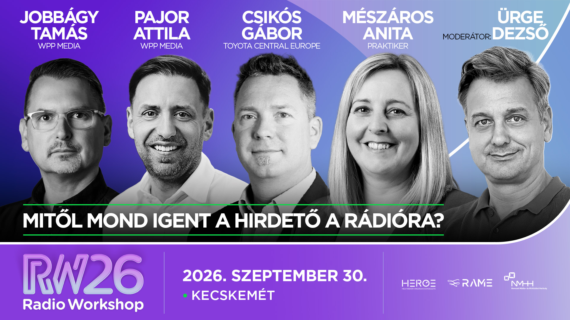 A Radio Workshop hirdetői paneljének résztvevői